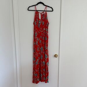 Patrons of Peace Red Floral Maxi Dress